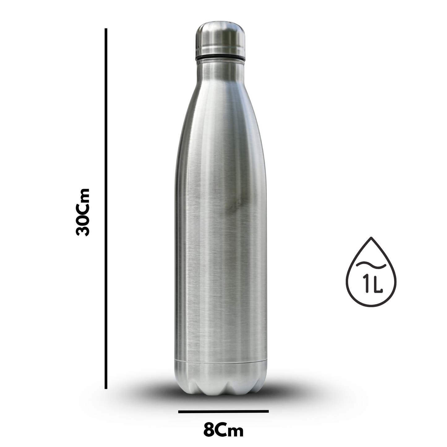 Stainless steel Sports water Bottle- 1 L Capacity | Hot and Cold Flask 12hours | Leakproof,Durable & ECO-Friendly