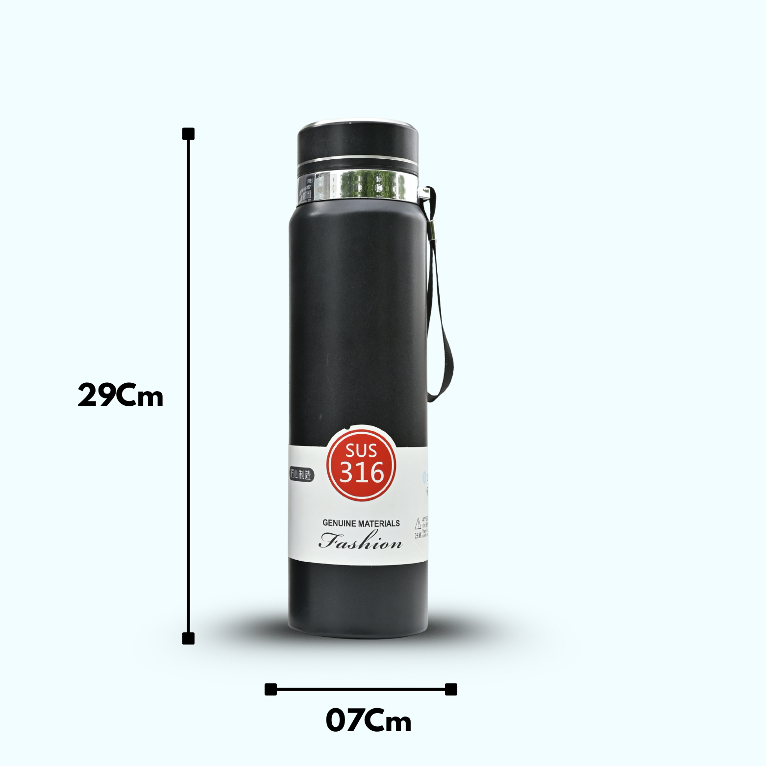 SUS 316 Stainless steel Genuine Materials Fashion Water Bottle - 1000ml
