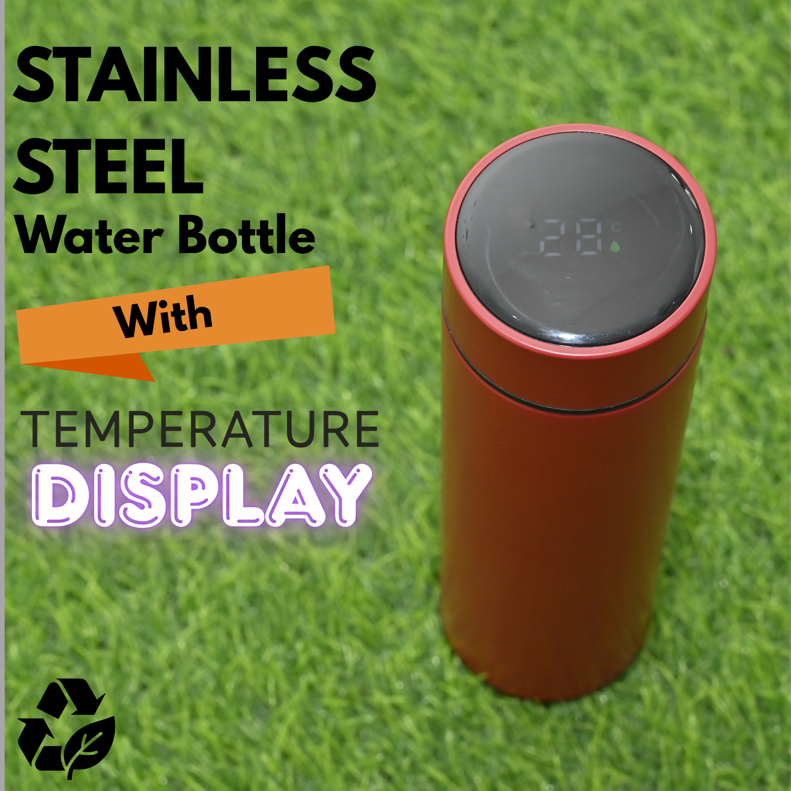Temperature Display stainless steel water Bottle