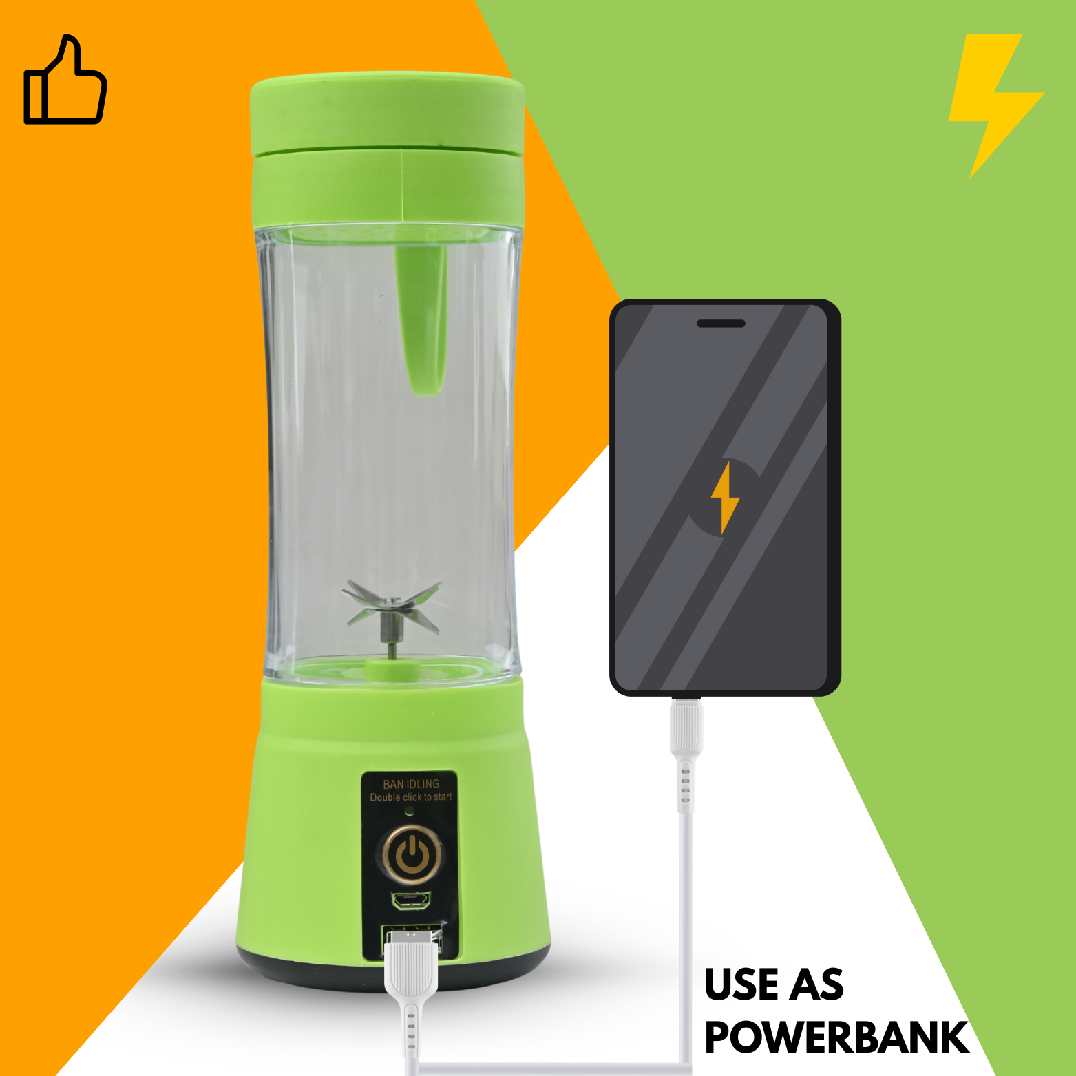 Portable Rechargeable Juice Cup Blender NG-01 | USB Electric Mini Juice, Smoothie & Shake Maker